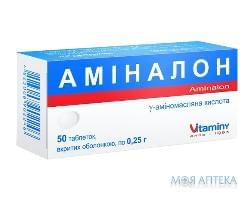 Аміналон  Табл 0,25 г н 50  Вітаміни
