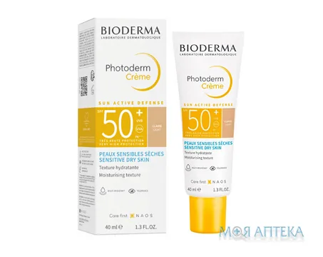 Біодерма Фотодерм М (Bioderma Photoderm M) Гель-крем сонцезахисний тонуючий світлий SPF 50+ 40 мл