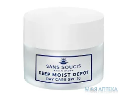 Сан Сусі (Sans Soucis) Крем-догляд для обличчя Deep Moist Depot SPF10 денний для нормальної та сухої шкіри 50 мл