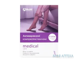 Панчохи компресійні 00202, II клас, відкритий мисок, розмір 2, беж.