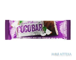 Батончик Coco Bar (Коко Бар) вітамінізований кокосовий в молочній глазурі 40 г