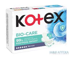 Гігієнічні прокладки Kotex Bio Care (Котекс Біо Кеа) night №6