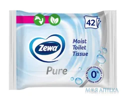Вологий туалетний папір Zewa Pure без аромату №42