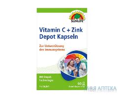 Витамины SUNLIFE (Санлайф) Vitamin C + Zink Depot Kapseln капсулы 60 шт