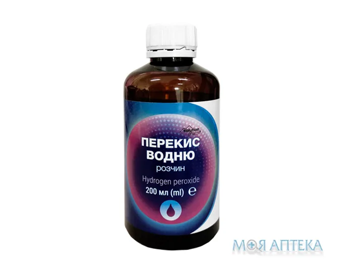 Перекис водню 3% розчин Solution Pharm д/зовн. заст. флакон 200 мл