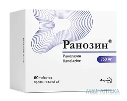 Ранозин таблетки прол./д. по 750 мг №60 (10х6)