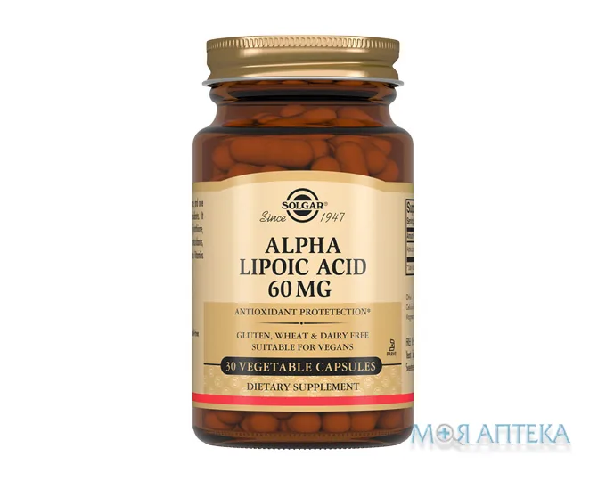 Солгар (Solgar) Альфа-Ліпоєва Кислота капс. 60 мг №30
