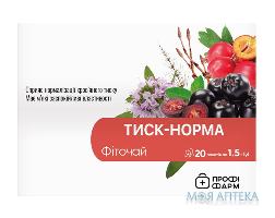 Ф/ч Тиск-норма 1,5г №20 ф/п., Профі Фарм