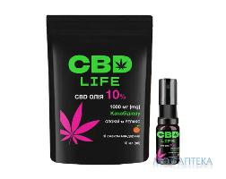 КБД Лайф (CBD Life) Олія спрей орал. з мандариновим смаком 10% 10 мл