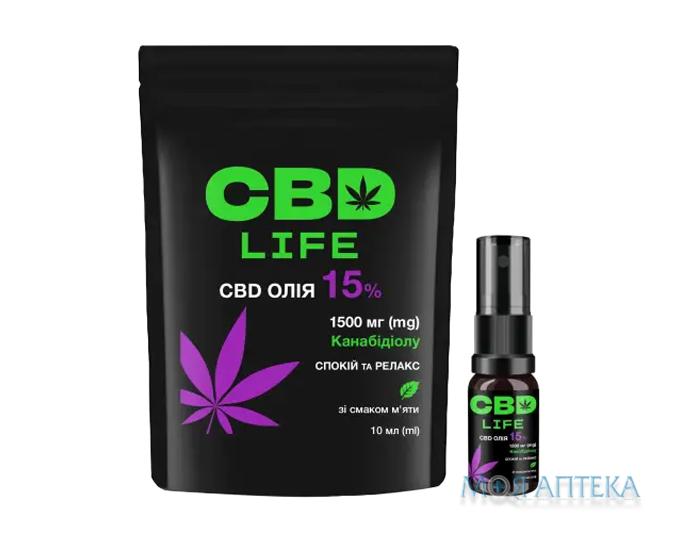 КБД Лайф (CBD Life) Масло спрей орал. с мятным вкусом 15% 10 мл