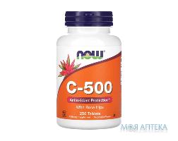 NOW (Нау) Vitamin C-500 (Вітамін С-500) з Шипшиною таблетки фл. №250