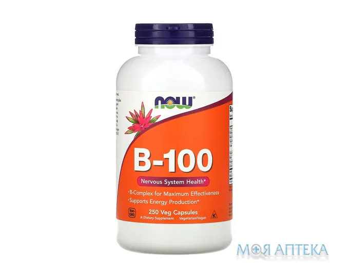 NOW (Нау) Вітамін B-100 капс. №250