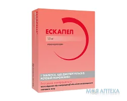 Ескапел таб., що диспергуються в ротовій порожнині 1,5 мг №1