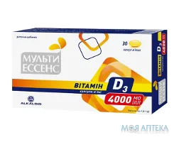 Мульти Ессенс Вітамін D3 капсули м`як. по 4000 МО №30