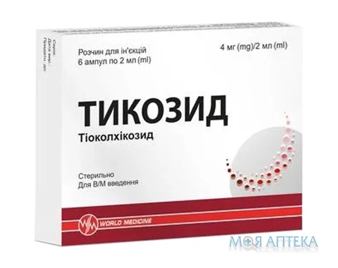 Тикозид розчин д/ін. 2 мг/мл по 2 мл №6
