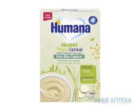 Хумана (Humana) Каша Безмолочна кукурудзяно-рисова з тапіокою з 6 місяців, 200 г