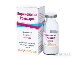 Вориконазол Ромфарм пор. ліофіл. д/р-ну д/інф. 200 мг фл. №1