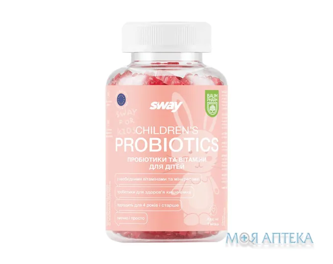 Sway (Свей) Пробіотики та вітаміни Baum Pharm пастилки желейні для дітей №60
