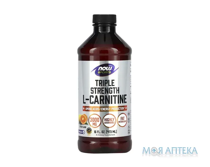 Now Sports (Нау Спортс) L-Карнітин 3000 мг флакон 473 мл
