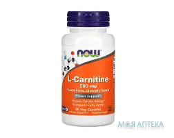 NOW (Нау) L-Carnitine (L-Карнітин) капсули 500 мг №60