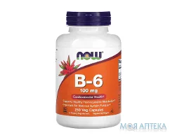 NOW (Нау) Вітамін B-6 капсули по 100 мг №250