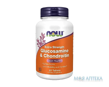 NOW (Нау) Екстра Стренж Глюкозамін і Хондроітин таблетки №60