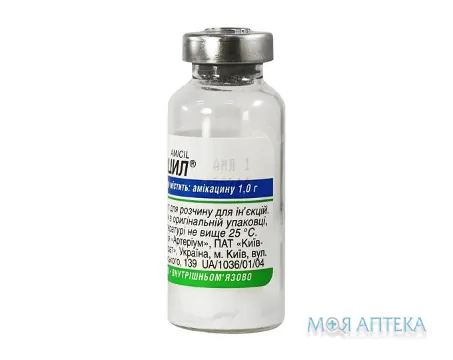 Аміцил ліофілізат для р-ну д/ін. по 1,0 г у флак.