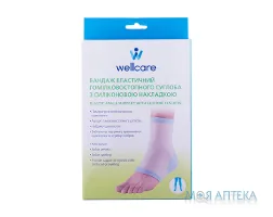 Бандаж для гомілковостопного суглоба WellCare 62024 еластичний з силіконовою накладкою, розмір L