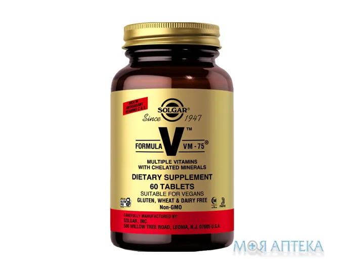 Солгар (Solgar) Формула В ВМ-75 (Formula V VM-75) таблетки №60 банка