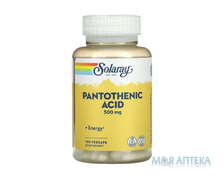 Solaray (Соларей) Пантотенова кислота капс. 500 мг банка №100