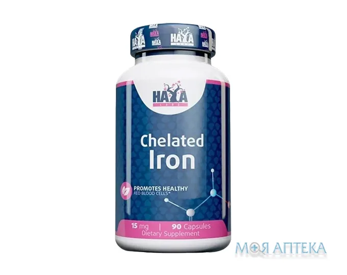 Haya Labs (Хайя Лабс) Залізо хелатне капсули 15 мг фл. №90
