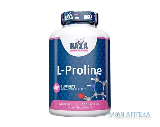 Haya Labs (Хайя Лабс) L-пролін капсули 1000 мг банка №100