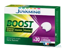 Juvamine Boost (Жувамін Буст) Вітамін C, женьшень і гуарана жувальні ведмедики №30