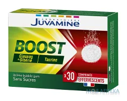 Juvamine Boost (Жувамін Буст) Женьшень і таурин таблетки шипучі №30