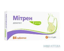 Мітрен таблетки по 2 мг №84 (28х3)