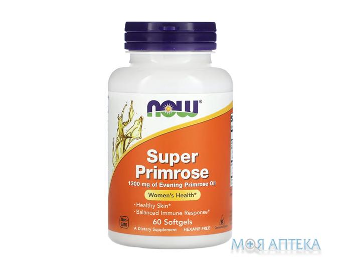 NOW Evening Primrose Oil (Нау Масло примулы вечерней) капс. 1300 мг №60
