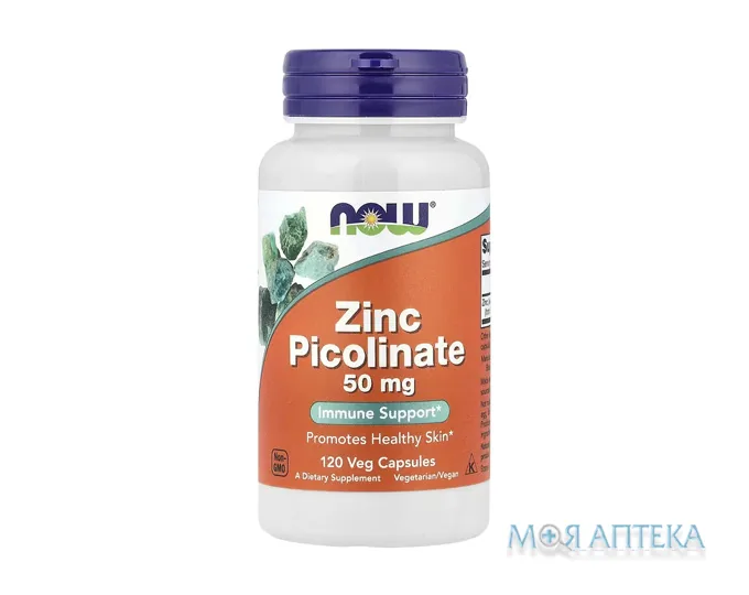NOW (Нау) Zinc Picolinate (Піколинат цинку) капсули по 50 мг №120