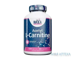 Haya Labs (Хайя Лабс) Ацетил L-карнітин капсули 1000 мг банка №100
