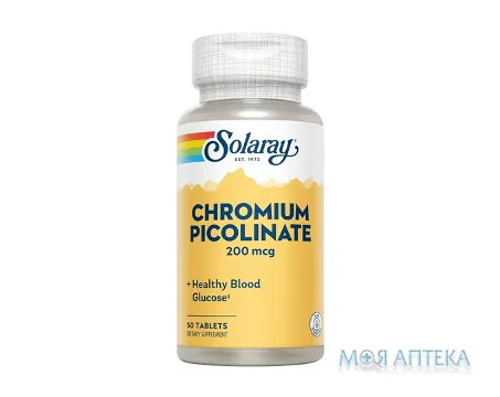 Solaray (Соларей) Хром піколінат таблетки по 200 мкг №50