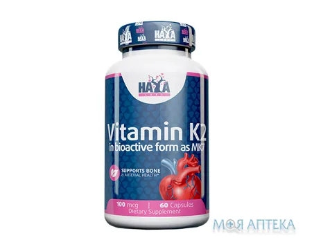 Haya Labs (Хайя Лабс) Вітамін К2 (менахінон-7) капсули 100 мкг №60