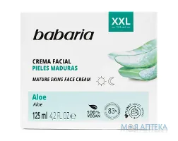 Бабарія (Babaria) для обличчя крем Aloe ХХL для зрілої шкіри з алое вера, 125 мл