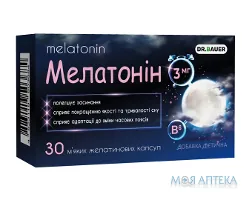 Мелатонін Dr. Bauer капс. м`які желат. 3 мг №30