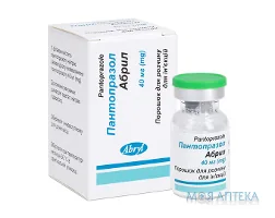 Пантопразол Абрил порошок для р-ну д/ін. по 40 мг №1 у флак.