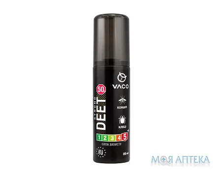 Vaco Strong (Вако Стронг) Спрей від комарів, кліщів та мошок 80 мл