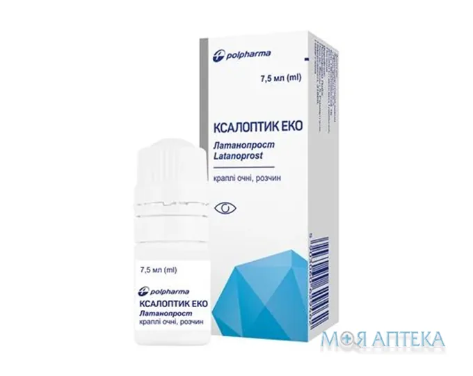 Ксалоптик Еко краплі оч., р-н, 50 мкг/мл по 7,5 мл у флак.-крап. №1