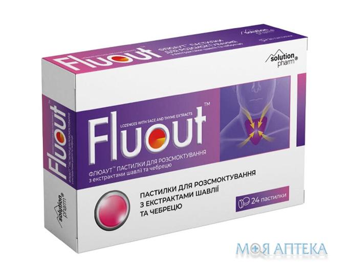 Флюаут Solution Pharm пастилки с экстрактами шалфея и чабреца №24