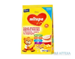 Каша Молочна Milupa (Мілупа) вівсяно-рисова з бананом, манго та маракуєю 210 г
