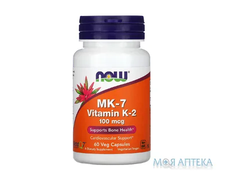 NOW (Нау) Вітамін K2 (MK-7) веганські капс. 100 мкг №60
