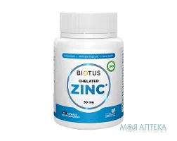 Biotus Chelated Zinc (Біотус) Хелатний цинк капсули по 30 мг №60