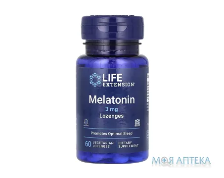 Life Extension (Лайф Екстеншн) Мелатонін пастилки 3 мг фл. №60